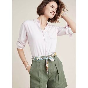 RAILS Ingrid Raw Hem Chambray Shirt / Pink / Small / Like new